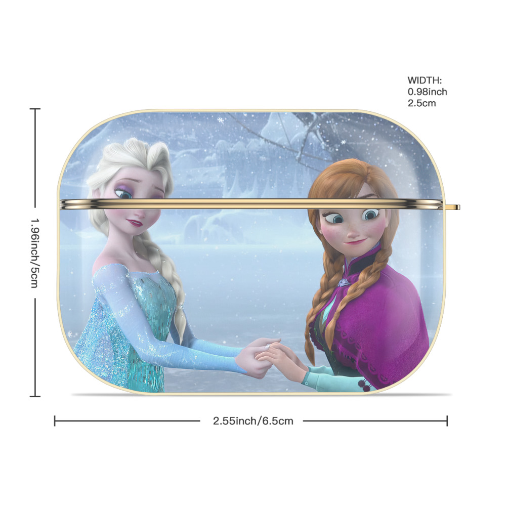 アナと雪の女王 アンナ エルサ Frozen Anna Elsa 【AirPods Pro用】ハードシェル保護ケース｜耐衝撃・防指紋・カラビナ付き商品仕様