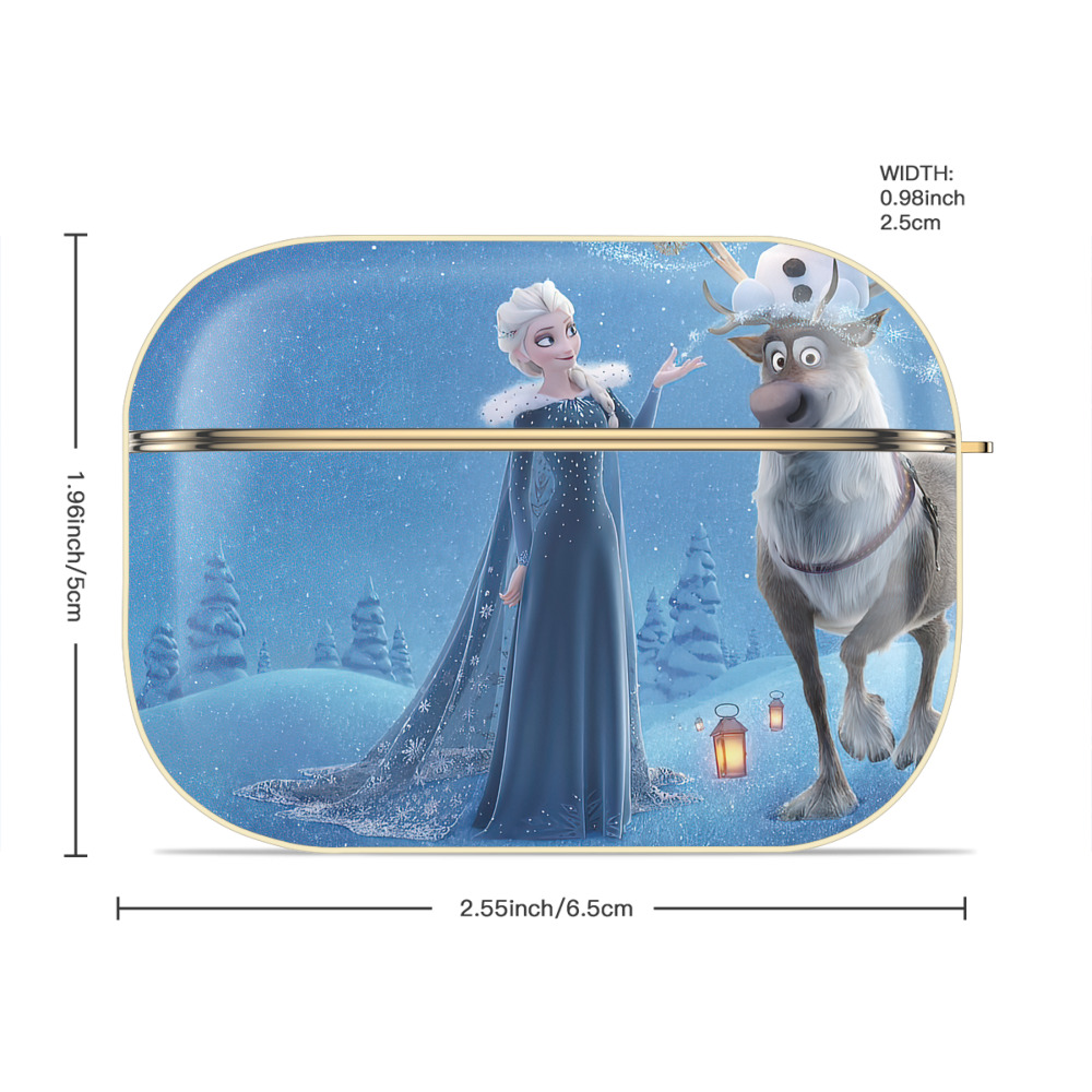 アナと雪の女王 アンナ エルサ Frozen Anna Elsa 【AirPods Pro用】ハードシェル保護ケース｜耐衝撃・防指紋・カラビナ付き商品仕様