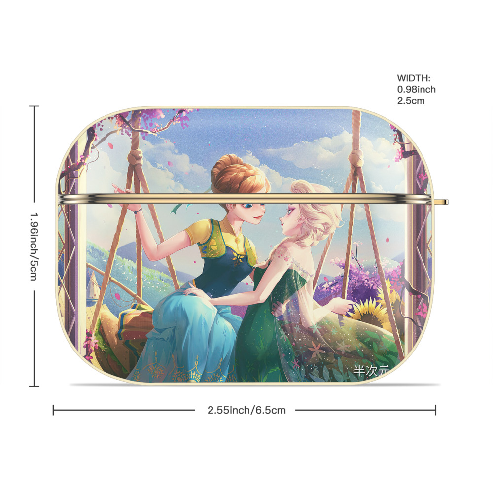 アナと雪の女王 アンナ エルサ Frozen Anna Elsa 【AirPods Pro用】ハードシェル保護ケース｜耐衝撃・防指紋・カラビナ付き商品仕様