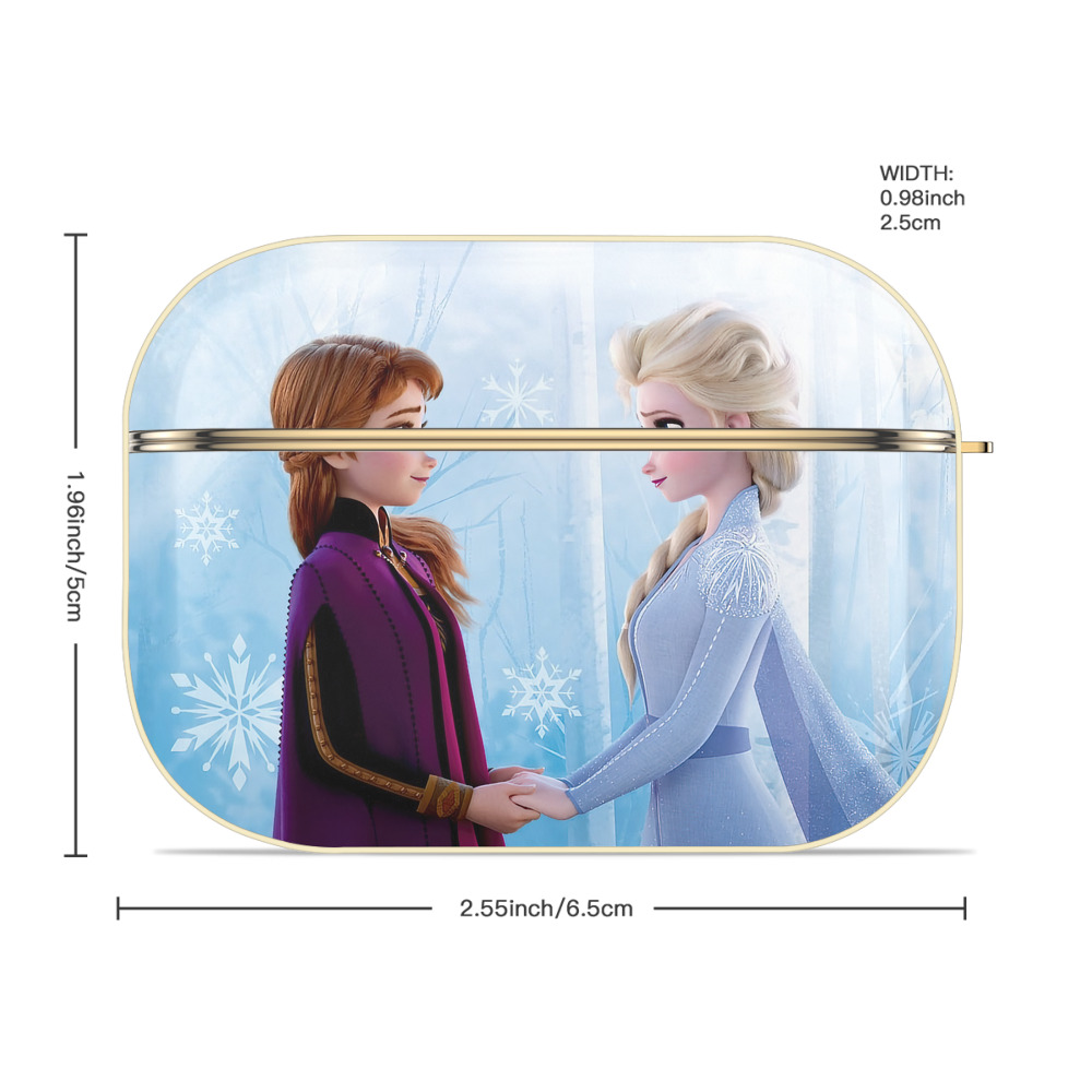 アナと雪の女王 アンナ エルサ Frozen Anna Elsa 【AirPods Pro用】ハードシェル保護ケース｜耐衝撃・防指紋・カラビナ付き商品仕様
