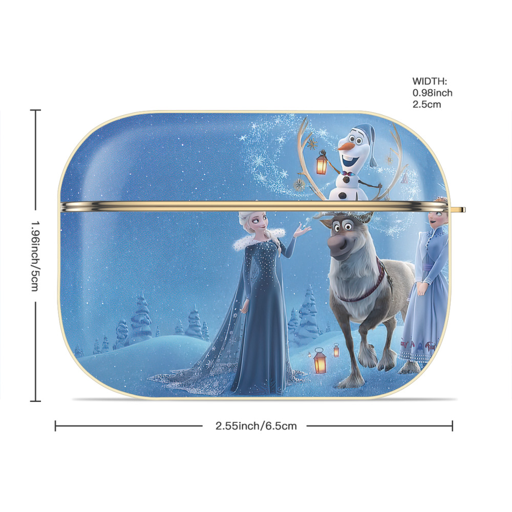 アナと雪の女王 アンナ エルサ Frozen Anna Elsa 【AirPods Pro用】ハードシェル保護ケース｜耐衝撃・防指紋・カラビナ付き商品仕様
