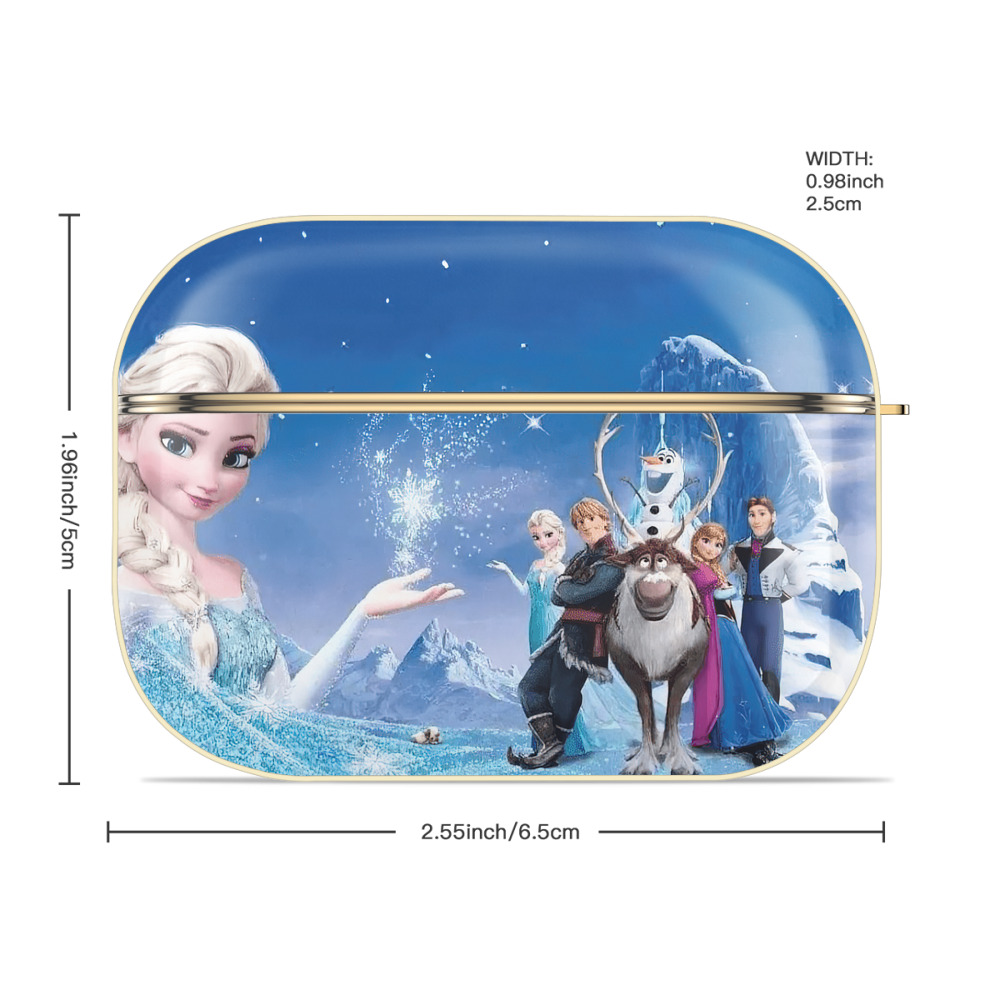 アナと雪の女王 アンナ エルサ Frozen Anna Elsa 【AirPods Pro用】ハードシェル保護ケース｜耐衝撃・防指紋・カラビナ付き商品仕様