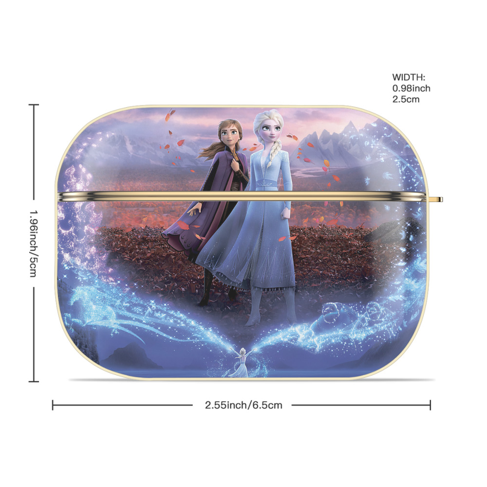 アナと雪の女王 アンナ エルサ Frozen Anna Elsa 【AirPods Pro用】ハードシェル保護ケース｜耐衝撃・防指紋・カラビナ付き商品仕様