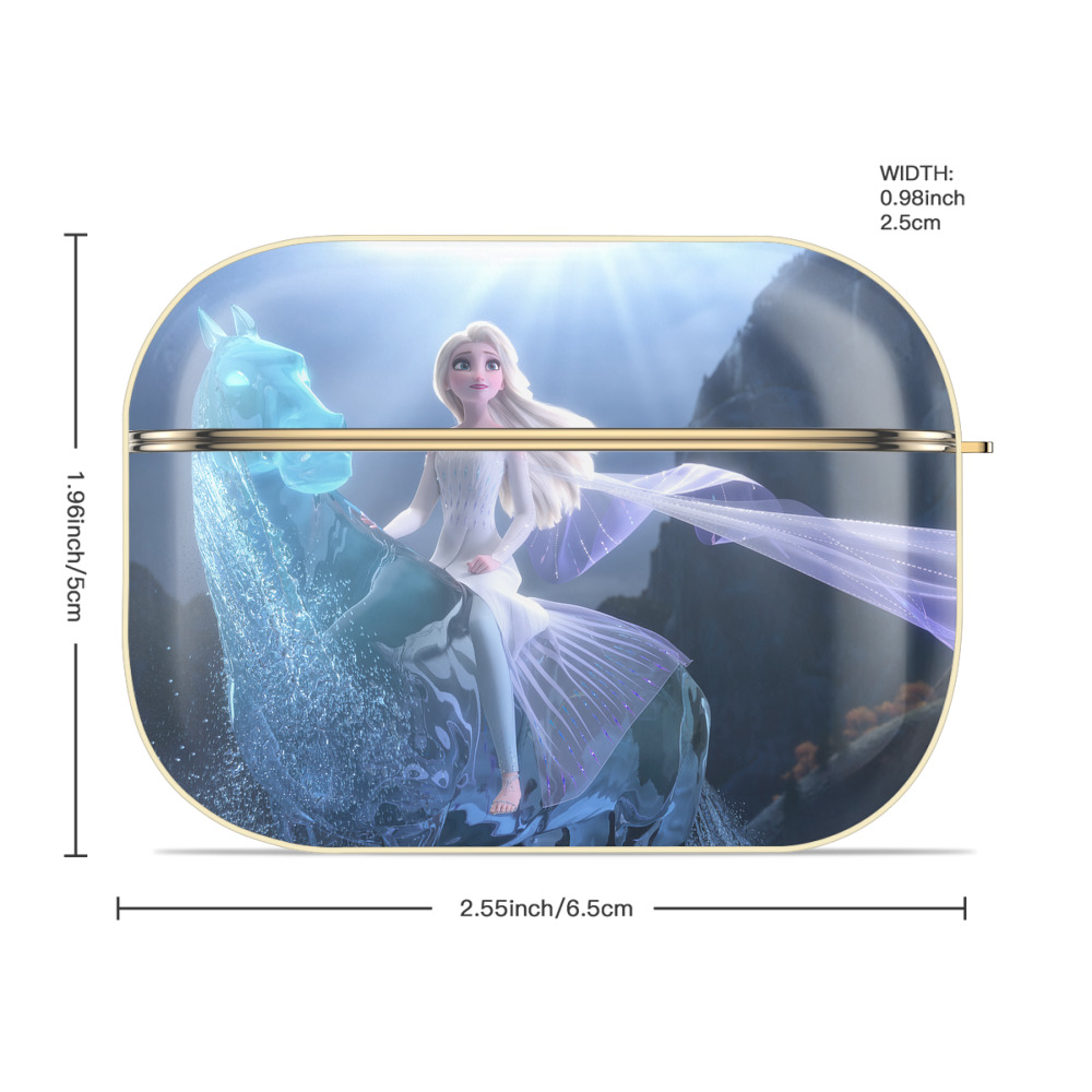 アナと雪の女王 アンナ エルサ Frozen Anna Elsa 【AirPods Pro用】ハードシェル保護ケース｜耐衝撃・防指紋・カラビナ付き商品仕様