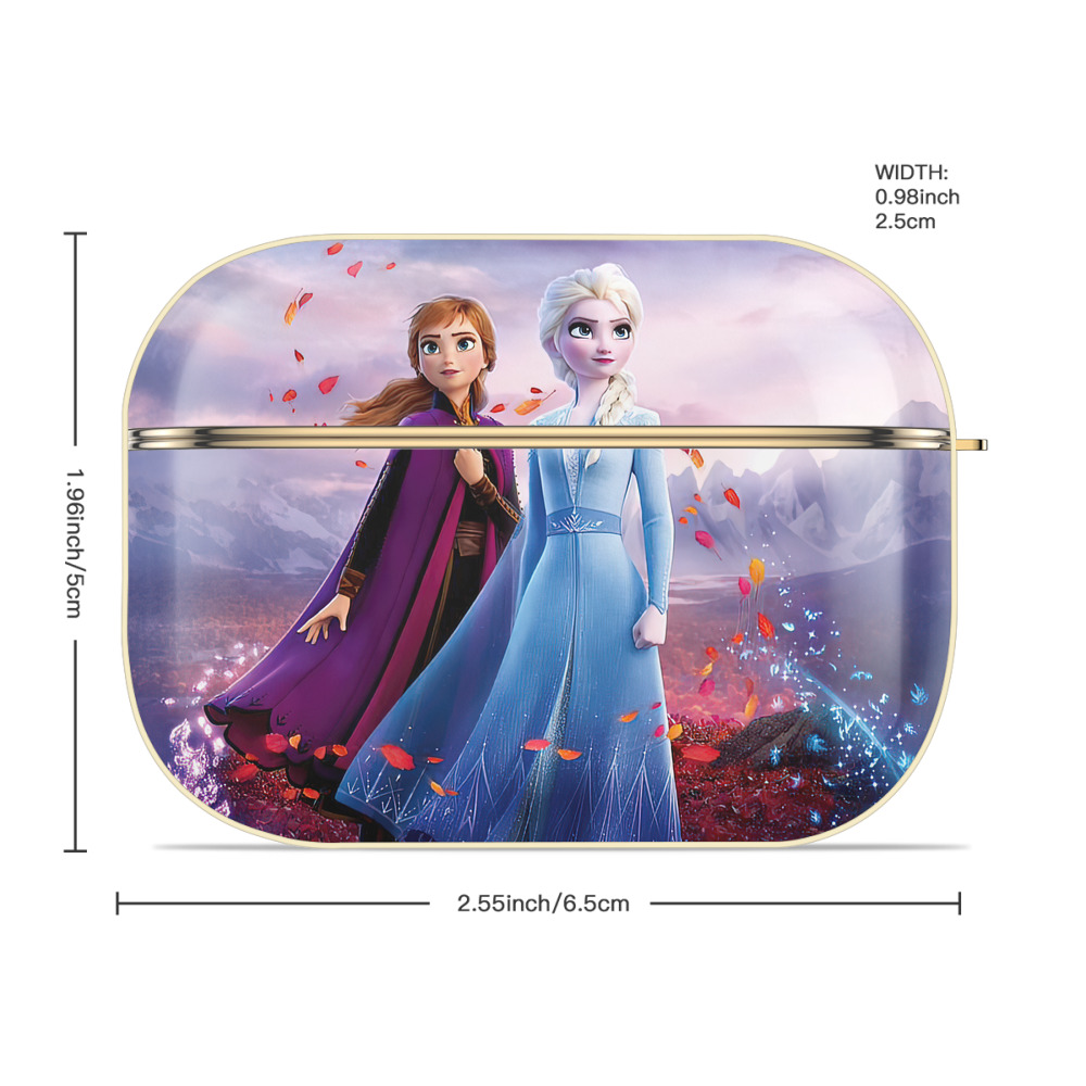 アナと雪の女王 アンナ エルサ Frozen Anna Elsa 【AirPods Pro用】ハードシェル保護ケース｜耐衝撃・防指紋・カラビナ付き商品仕様