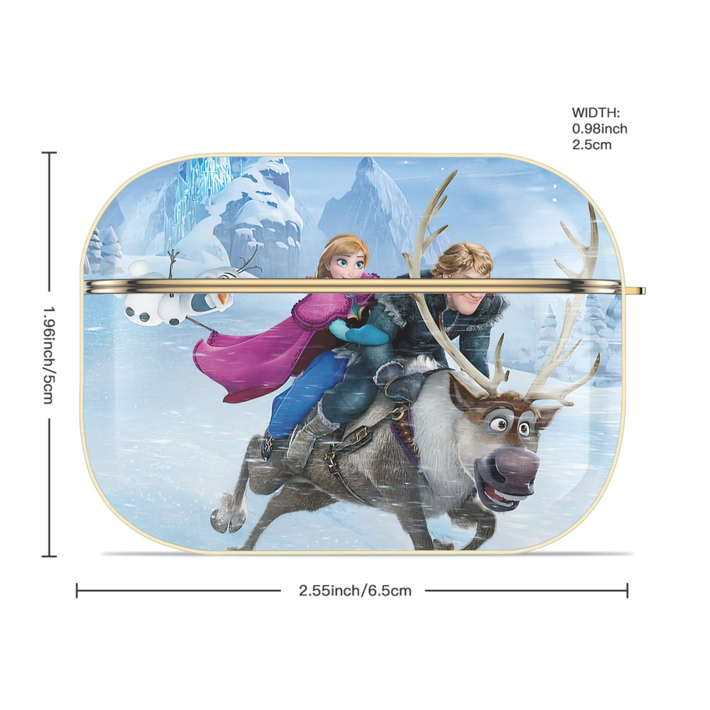 アナと雪の女王 アンナ エルサ Frozen Anna Elsa 【AirPods Pro用】ハードシェル保護ケース｜耐衝撃・防指紋・カラビナ付き商品仕様