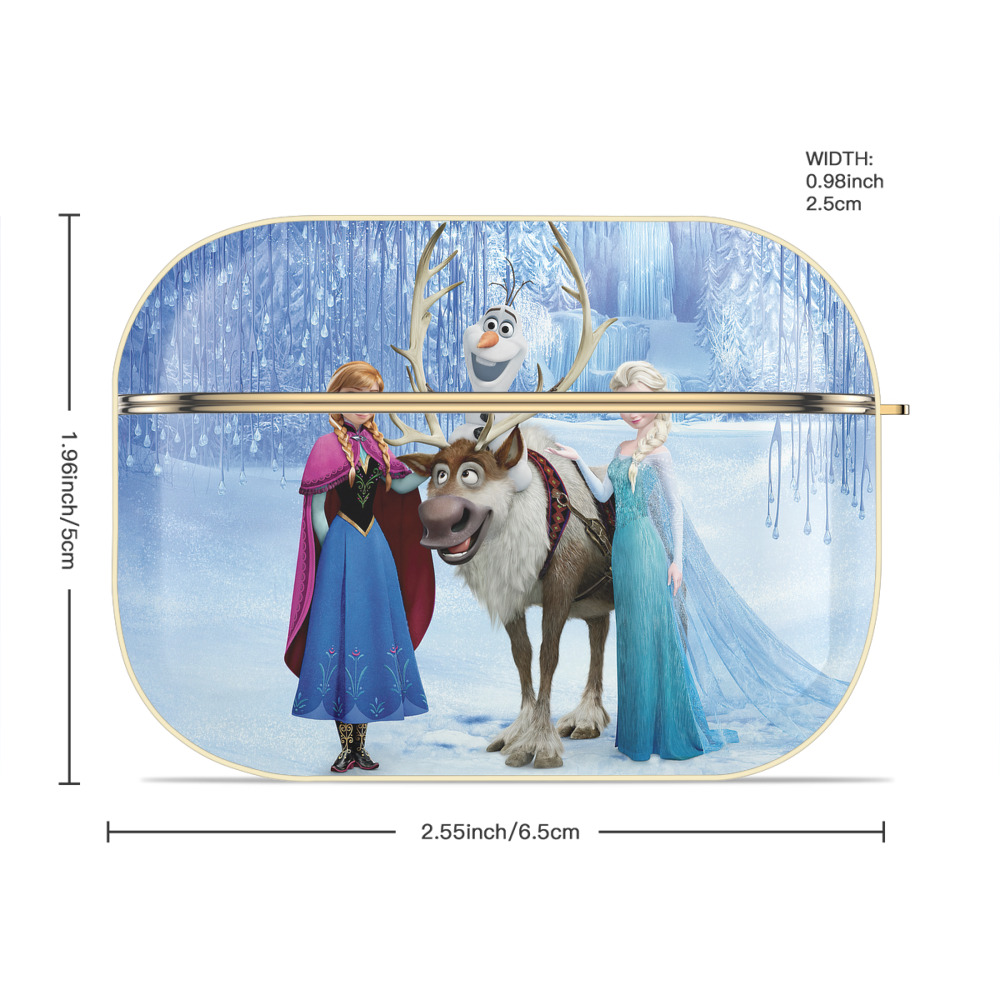 アナと雪の女王 アンナ エルサ Frozen Anna Elsa 【AirPods Pro用】ハードシェル保護ケース｜耐衝撃・防指紋・カラビナ付き商品仕様