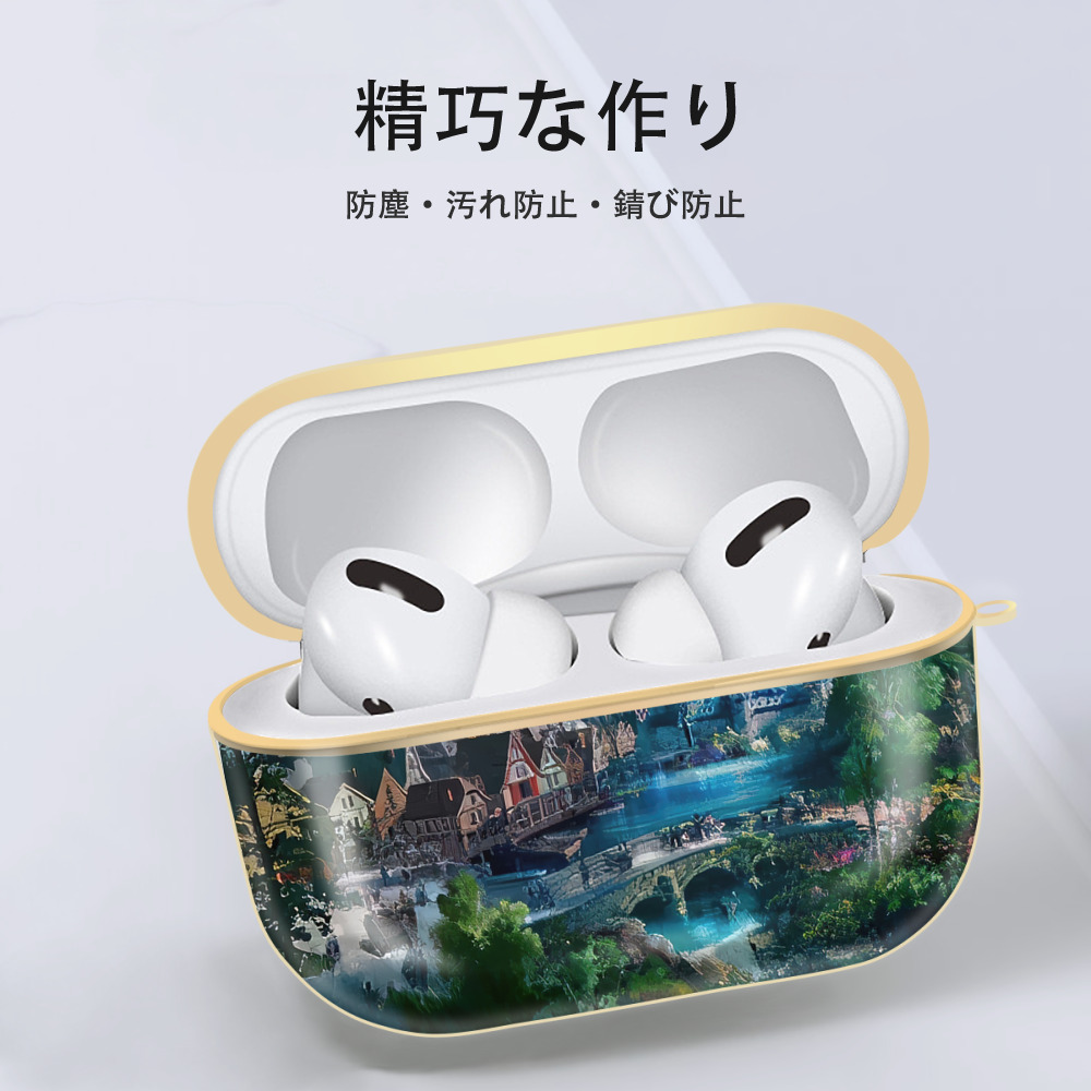アナと雪の女王 アンナ エルサ Frozen Anna Elsa 【AirPods Pro用】ハードシェル保護ケース｜耐衝撃・防指紋・カラビナ付き商品仕様