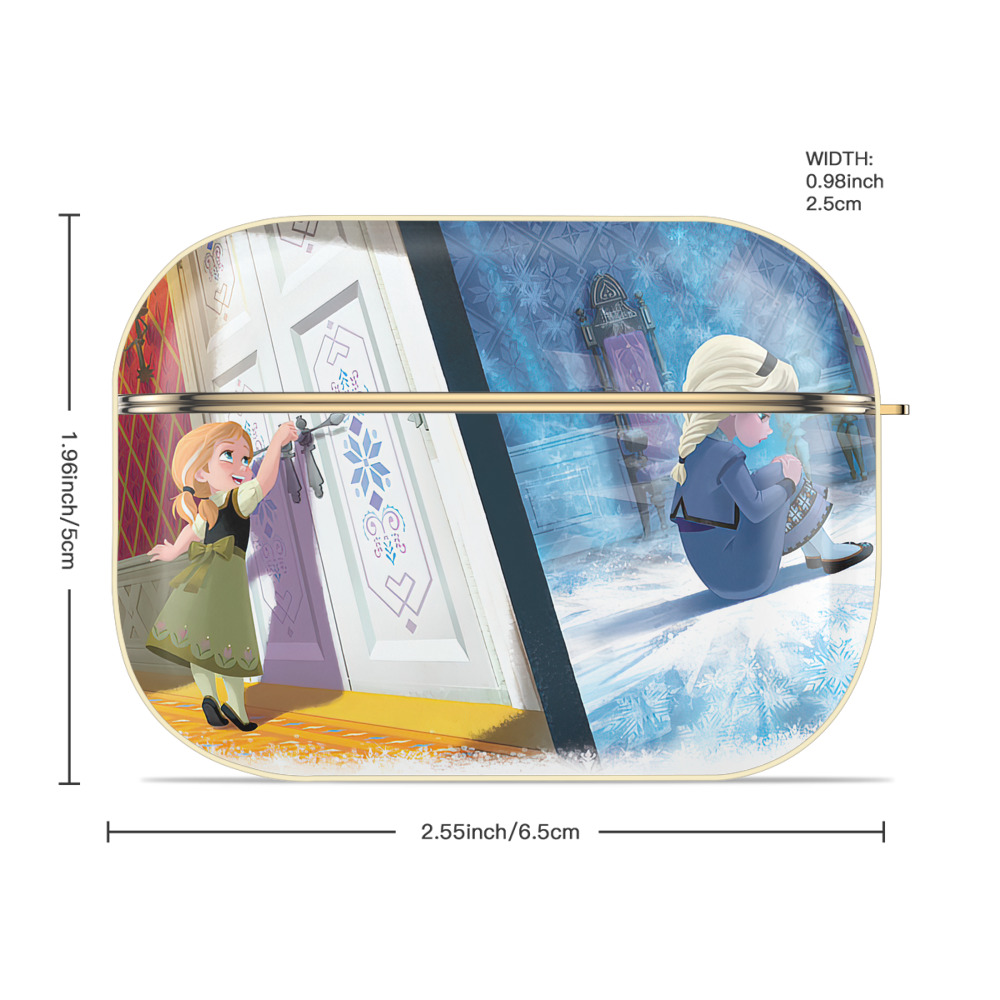 アナと雪の女王 アンナ エルサ Frozen Anna Elsa 【AirPods Pro用】ハードシェル保護ケース｜耐衝撃・防指紋・カラビナ付き商品仕様