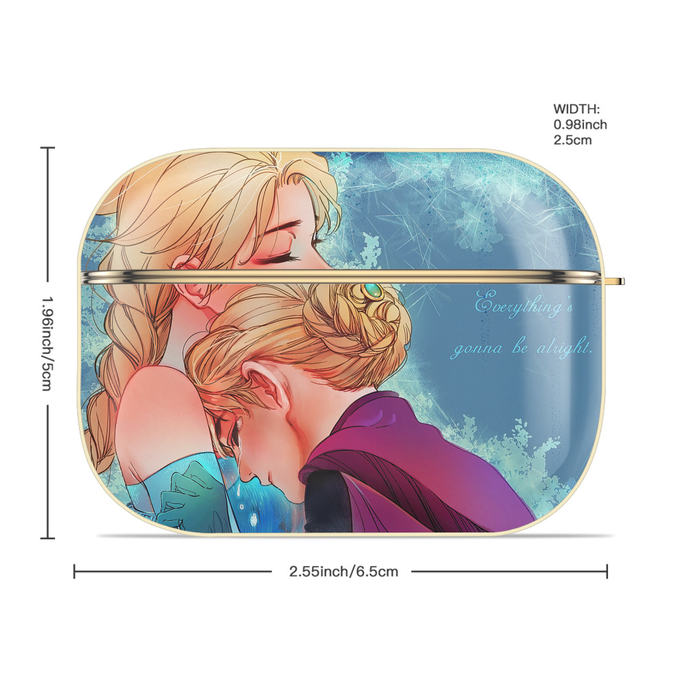 アナと雪の女王 アンナ エルサ Frozen Anna Elsa 【AirPods Pro用】ハードシェル保護ケース｜耐衝撃・防指紋・カラビナ付き商品仕様