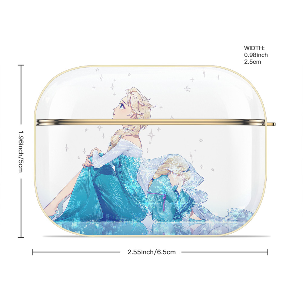 アナと雪の女王 アンナ エルサ Frozen Anna Elsa 【AirPods Pro用】ハードシェル保護ケース｜耐衝撃・防指紋・カラビナ付き商品仕様