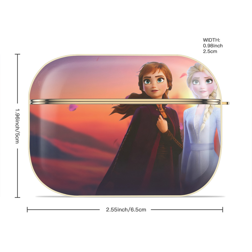 アナと雪の女王 アンナ エルサ Frozen Anna Elsa 【AirPods Pro用】ハードシェル保護ケース｜耐衝撃・防指紋・カラビナ付き商品仕様