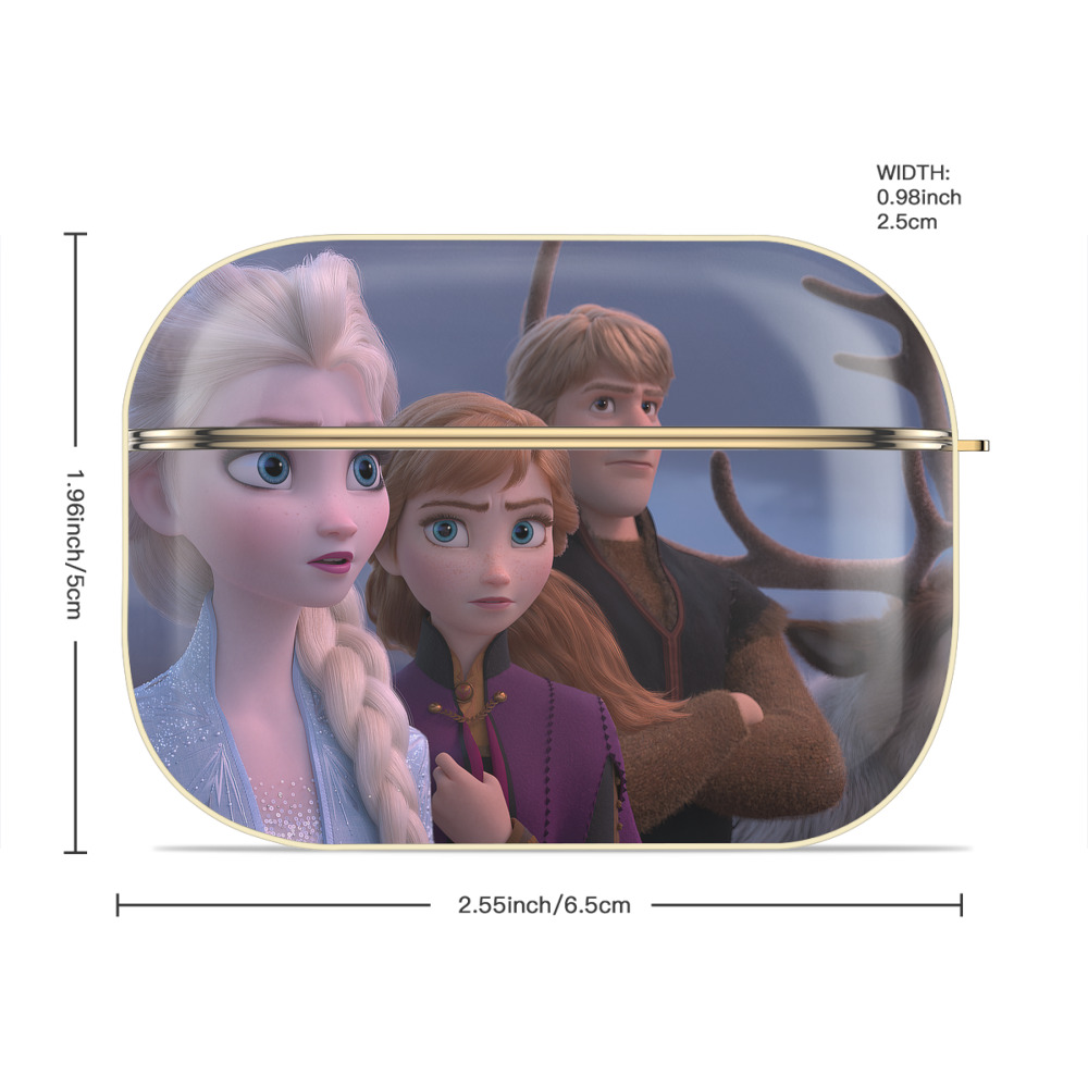 アナと雪の女王 アンナ エルサ Frozen Anna Elsa 【AirPods Pro用】ハードシェル保護ケース｜耐衝撃・防指紋・カラビナ付き商品仕様