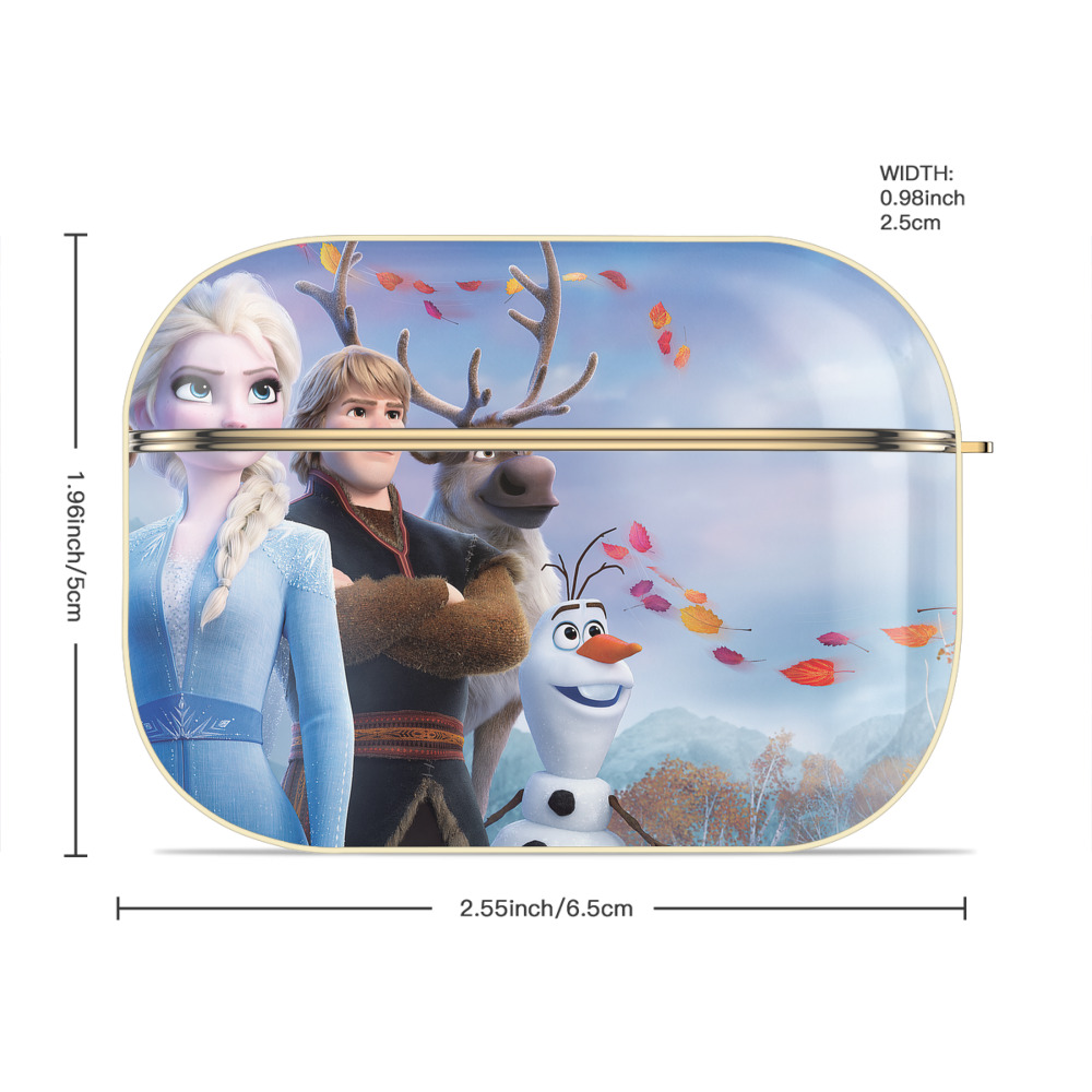 アナと雪の女王 アンナ エルサ Frozen Anna Elsa 【AirPods Pro用】ハードシェル保護ケース｜耐衝撃・防指紋・カラビナ付き商品仕様