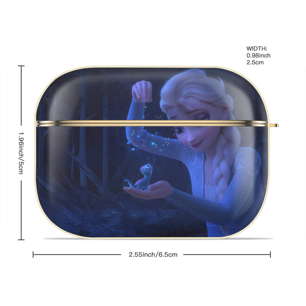 アナと雪の女王 アンナ エルサ Frozen Anna Elsa 【AirPods Pro用】ハードシェル保護ケース｜耐衝撃・防指紋・カラビナ付き商品仕様