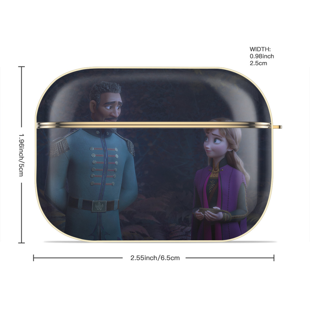 アナと雪の女王 アンナ エルサ Frozen Anna Elsa 【AirPods Pro用】ハードシェル保護ケース｜耐衝撃・防指紋・カラビナ付き商品仕様