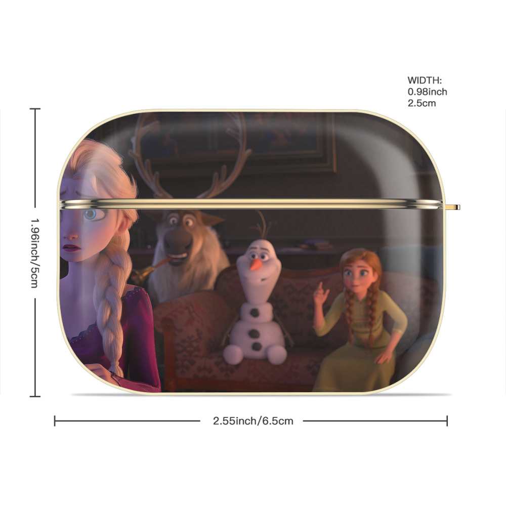 アナと雪の女王 アンナ エルサ Frozen Anna Elsa 【AirPods Pro用】ハードシェル保護ケース｜耐衝撃・防指紋・カラビナ付き商品仕様