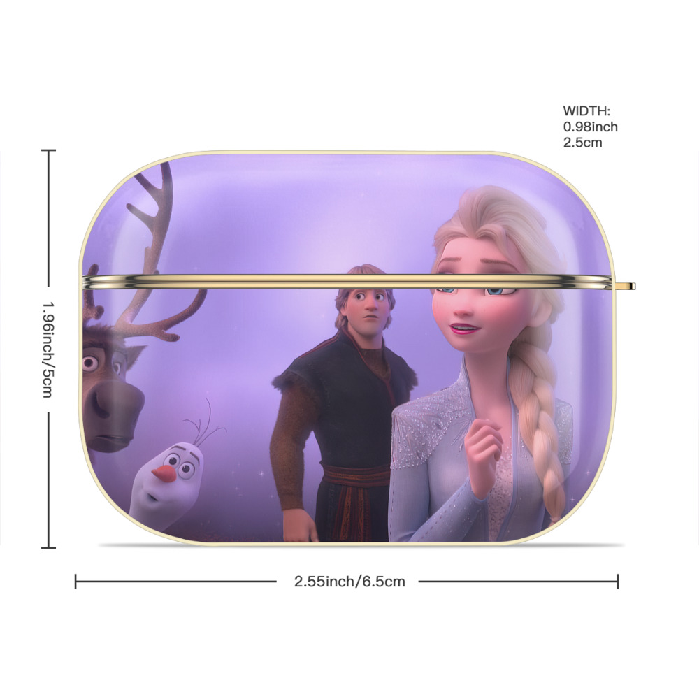 アナと雪の女王 アンナ エルサ Frozen Anna Elsa 【AirPods Pro用】ハードシェル保護ケース｜耐衝撃・防指紋・カラビナ付き商品仕様