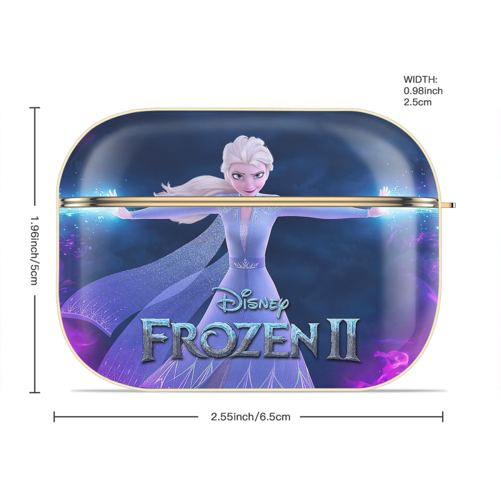 アナと雪の女王 アンナ エルサ Frozen Anna Elsa 【AirPods Pro用】ハードシェル保護ケース｜耐衝撃・防指紋・カラビナ付き商品仕様