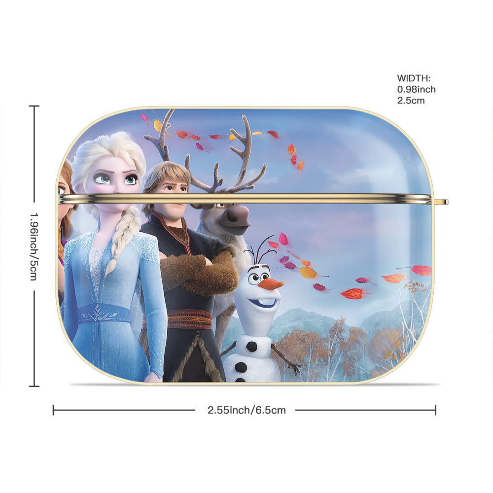 アナと雪の女王 アンナ エルサ Frozen Anna Elsa 【AirPods Pro用】ハードシェル保護ケース｜耐衝撃・防指紋・カラビナ付き商品仕様