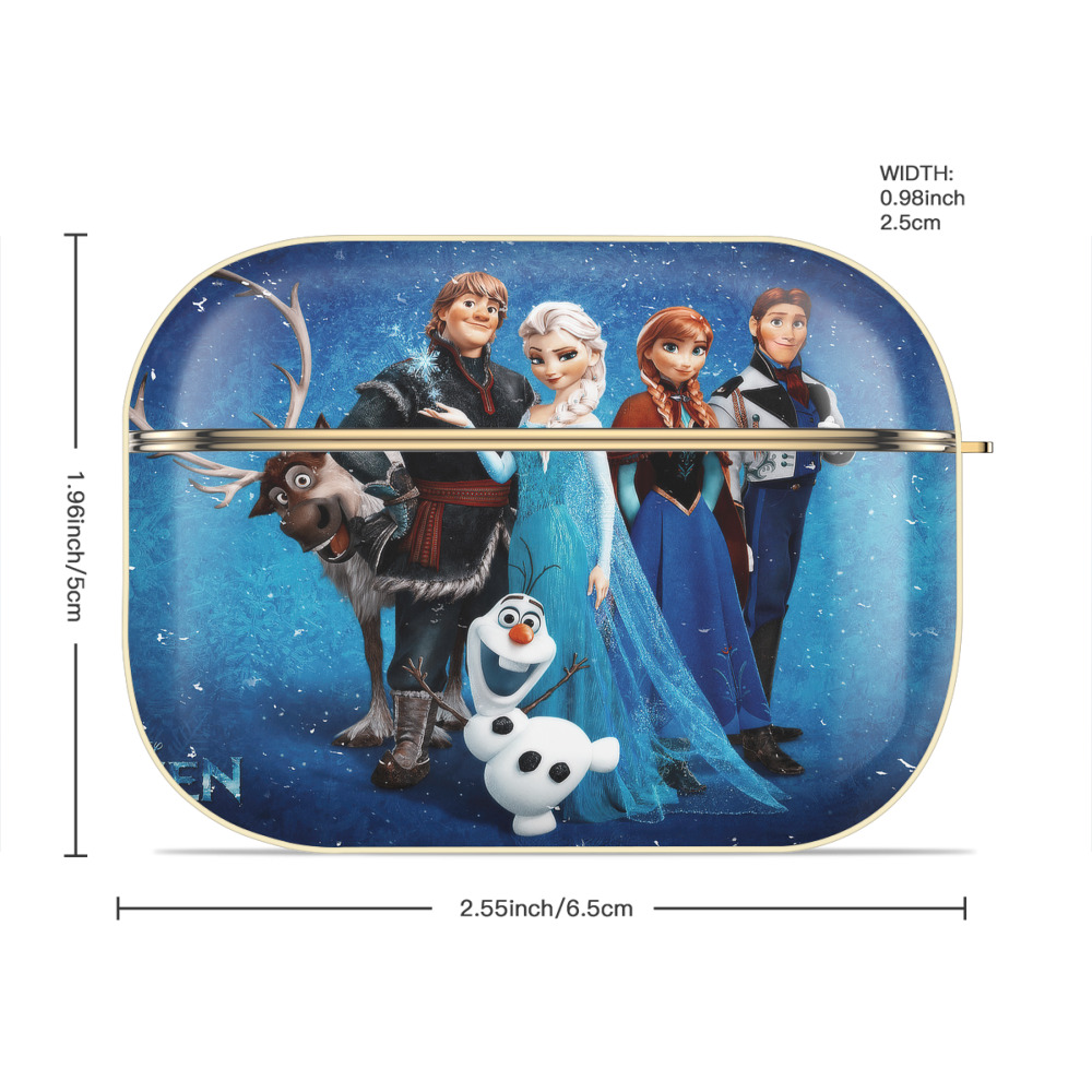 アナと雪の女王 アンナ エルサ Frozen Anna Elsa 【AirPods Pro用】ハードシェル保護ケース｜耐衝撃・防指紋・カラビナ付き商品仕様
