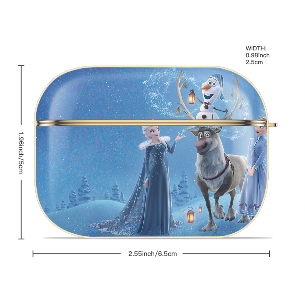 アナと雪の女王 アンナ エルサ Frozen Anna Elsa 【AirPods Pro用】ハードシェル保護ケース｜耐衝撃・防指紋・カラビナ付き商品仕様