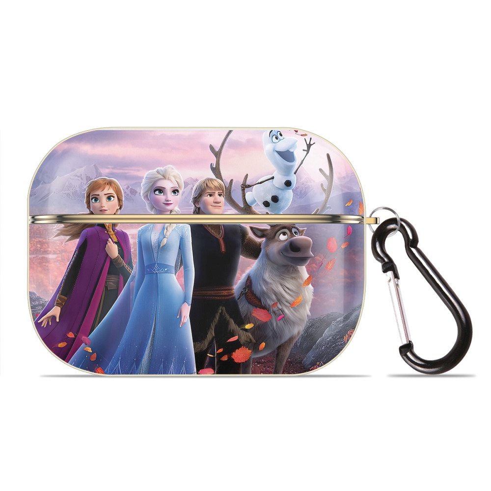 （画像用） アナと雪の女王 アンナ エルサ Frozen Anna Elsa 【AirPods Pro用】ハードシェル保護ケース｜耐衝撃・防指紋・カラビナ付き商品仕様