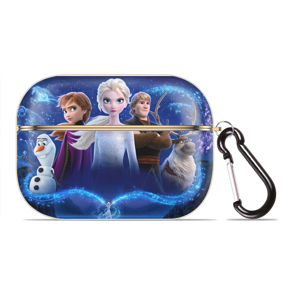 （画像用） アナと雪の女王 アンナ エルサ Frozen Anna Elsa 【AirPods Pro用】ハードシェル保護ケース｜耐衝撃・防指紋・カラビナ付き商品仕様