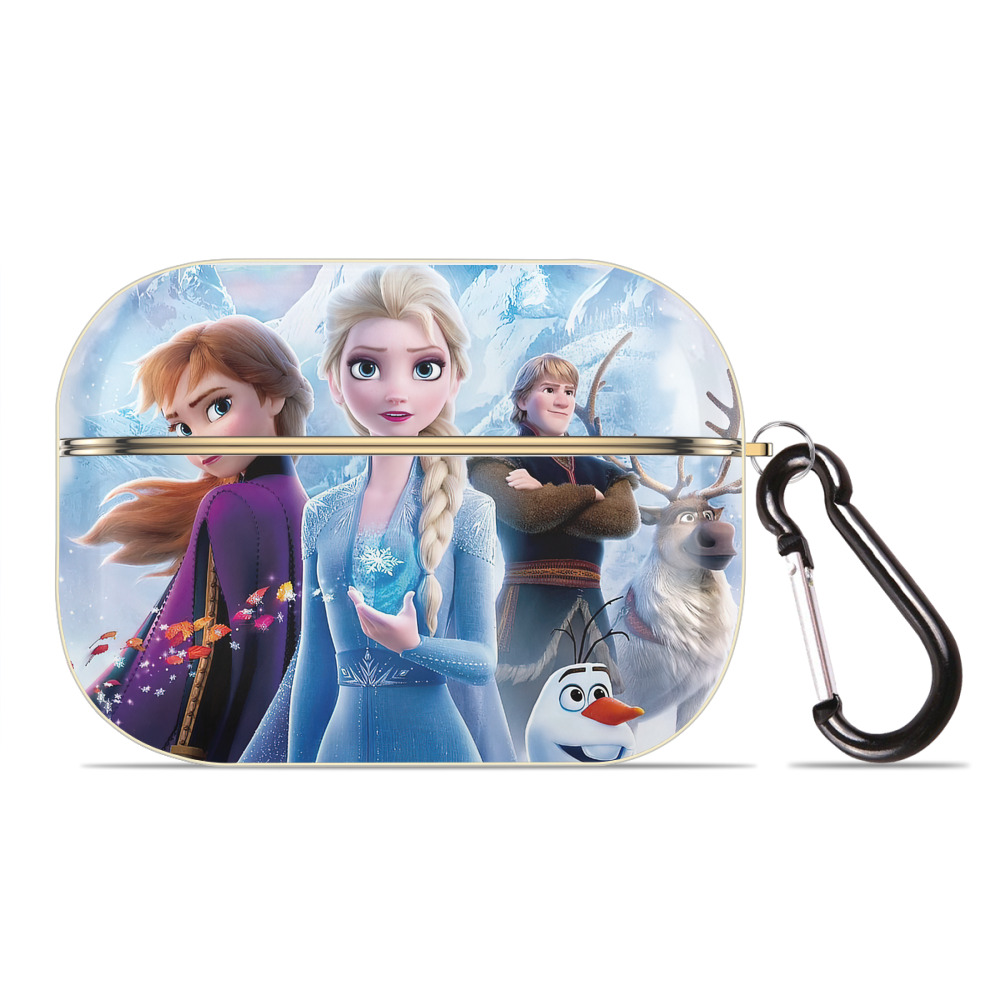 （画像用） アナと雪の女王 アンナ エルサ Frozen Anna Elsa 【AirPods Pro用】ハードシェル保護ケース｜耐衝撃・防指紋・カラビナ付き商品仕様