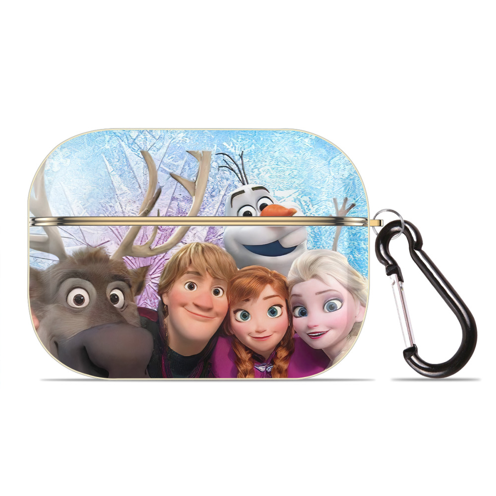 （画像用） アナと雪の女王 アンナ エルサ Frozen Anna Elsa 【AirPods Pro用】ハードシェル保護ケース｜耐衝撃・防指紋・カラビナ付き商品仕様