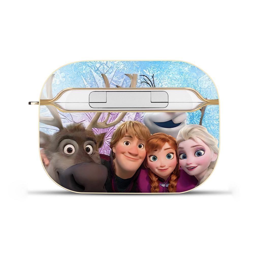 （画像用） アナと雪の女王 アンナ エルサ Frozen Anna Elsa 【AirPods Pro用】ハードシェル保護ケース｜耐衝撃・防指紋・カラビナ付き商品仕様