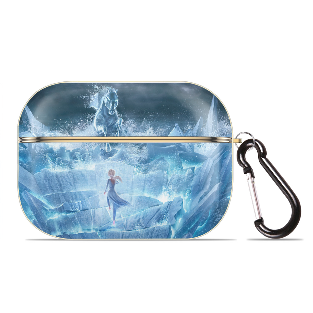 （画像用） アナと雪の女王 アンナ エルサ Frozen Anna Elsa 【AirPods Pro用】ハードシェル保護ケース｜耐衝撃・防指紋・カラビナ付き商品仕様