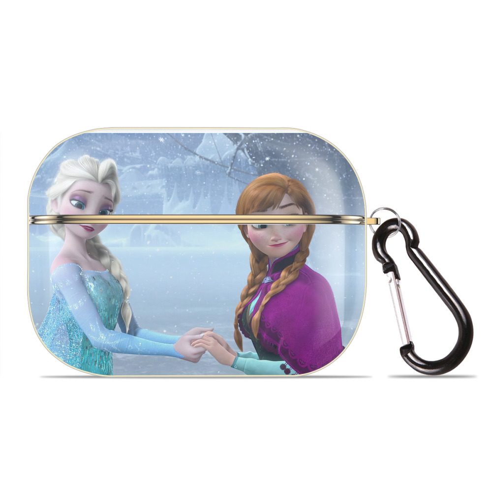 （画像用） アナと雪の女王 アンナ エルサ Frozen Anna Elsa 【AirPods Pro用】ハードシェル保護ケース｜耐衝撃・防指紋・カラビナ付き商品仕様