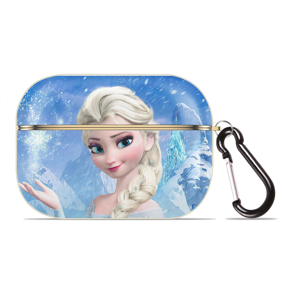 （画像用） アナと雪の女王 アンナ エルサ Frozen Anna Elsa 【AirPods Pro用】ハードシェル保護ケース｜耐衝撃・防指紋・カラビナ付き商品仕様