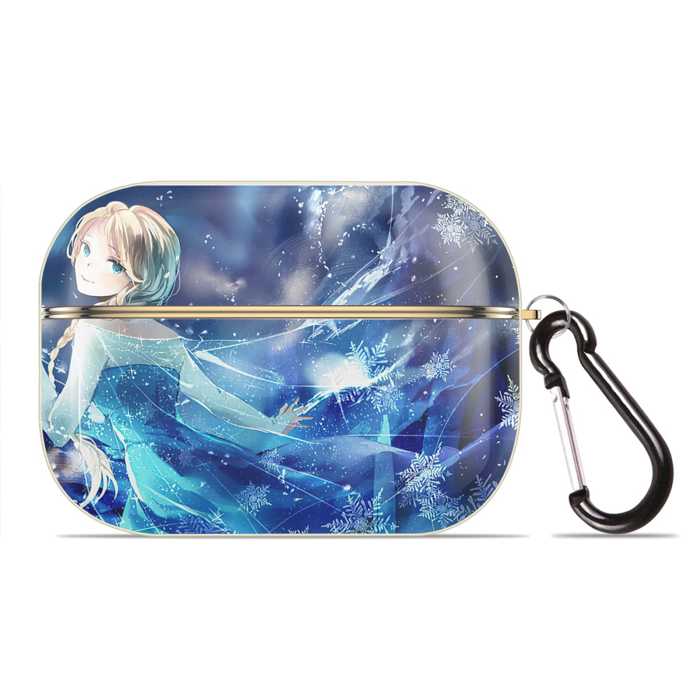 （画像用） アナと雪の女王 アンナ エルサ Frozen Anna Elsa 【AirPods Pro用】ハードシェル保護ケース｜耐衝撃・防指紋・カラビナ付き商品仕様