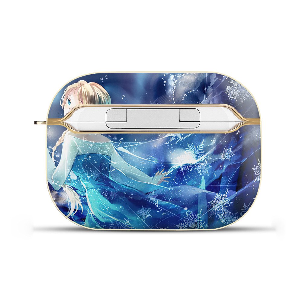 （画像用） アナと雪の女王 アンナ エルサ Frozen Anna Elsa 【AirPods Pro用】ハードシェル保護ケース｜耐衝撃・防指紋・カラビナ付き商品仕様