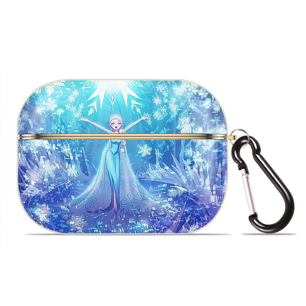 （画像用） アナと雪の女王 アンナ エルサ Frozen Anna Elsa 【AirPods Pro用】ハードシェル保護ケース｜耐衝撃・防指紋・カラビナ付き商品仕様