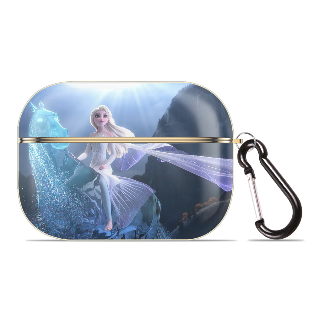 （画像用） アナと雪の女王 アンナ エルサ Frozen Anna Elsa 【AirPods Pro用】ハードシェル保護ケース｜耐衝撃・防指紋・カラビナ付き商品仕様