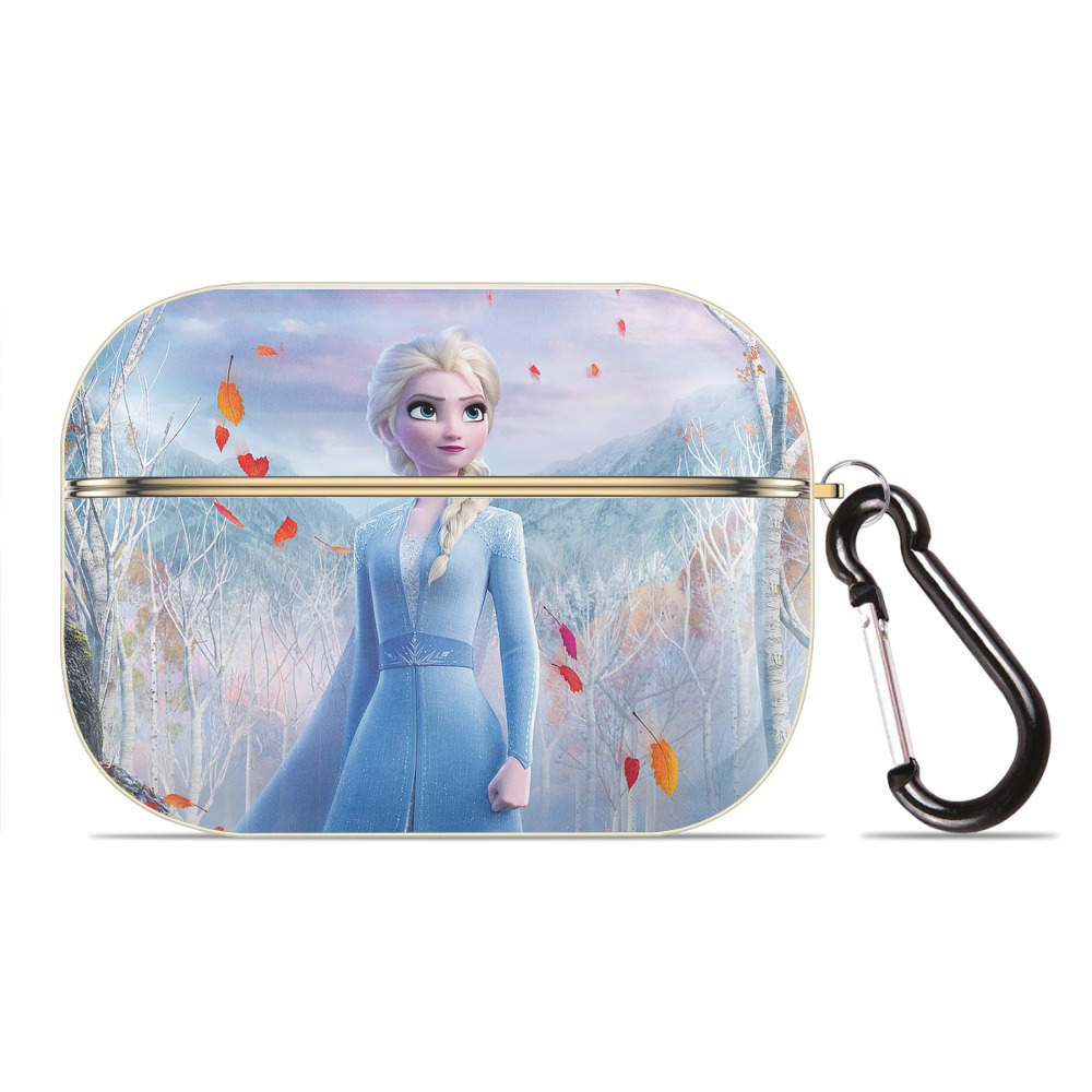 （画像用） アナと雪の女王 アンナ エルサ Frozen Anna Elsa 【AirPods Pro用】ハードシェル保護ケース｜耐衝撃・防指紋・カラビナ付き商品仕様