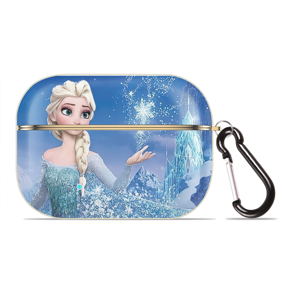 （画像用） アナと雪の女王 アンナ エルサ Frozen Anna Elsa 【AirPods Pro用】ハードシェル保護ケース｜耐衝撃・防指紋・カラビナ付き商品仕様