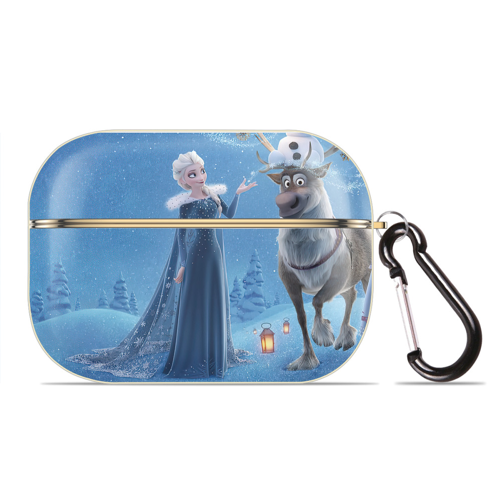 （画像用） アナと雪の女王 アンナ エルサ Frozen Anna Elsa 【AirPods Pro用】ハードシェル保護ケース｜耐衝撃・防指紋・カラビナ付き商品仕様