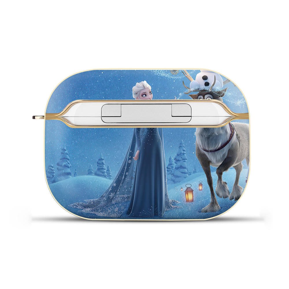 （画像用） アナと雪の女王 アンナ エルサ Frozen Anna Elsa 【AirPods Pro用】ハードシェル保護ケース｜耐衝撃・防指紋・カラビナ付き商品仕様