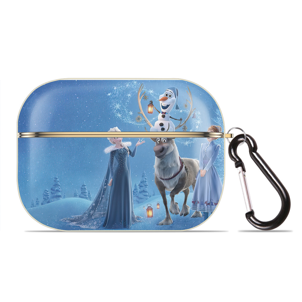 （画像用） アナと雪の女王 アンナ エルサ Frozen Anna Elsa 【AirPods Pro用】ハードシェル保護ケース｜耐衝撃・防指紋・カラビナ付き商品仕様