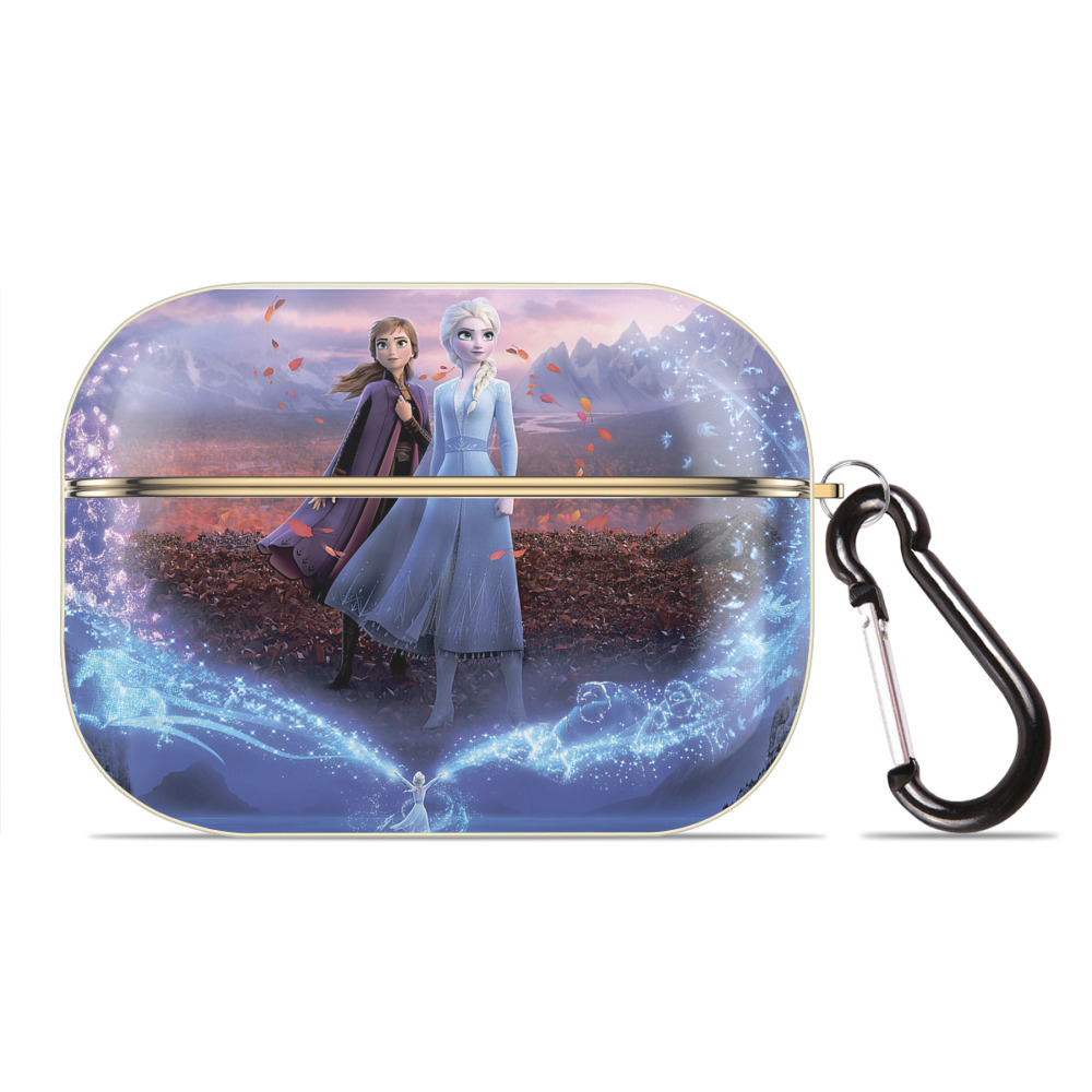（画像用） アナと雪の女王 アンナ エルサ Frozen Anna Elsa 【AirPods Pro用】ハードシェル保護ケース｜耐衝撃・防指紋・カラビナ付き商品仕様
