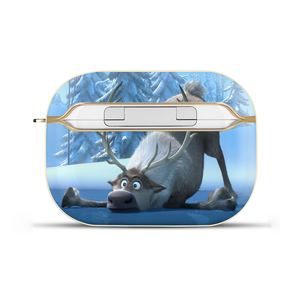 （画像用） アナと雪の女王 アンナ エルサ Frozen Anna Elsa 【AirPods Pro用】ハードシェル保護ケース｜耐衝撃・防指紋・カラビナ付き商品仕様