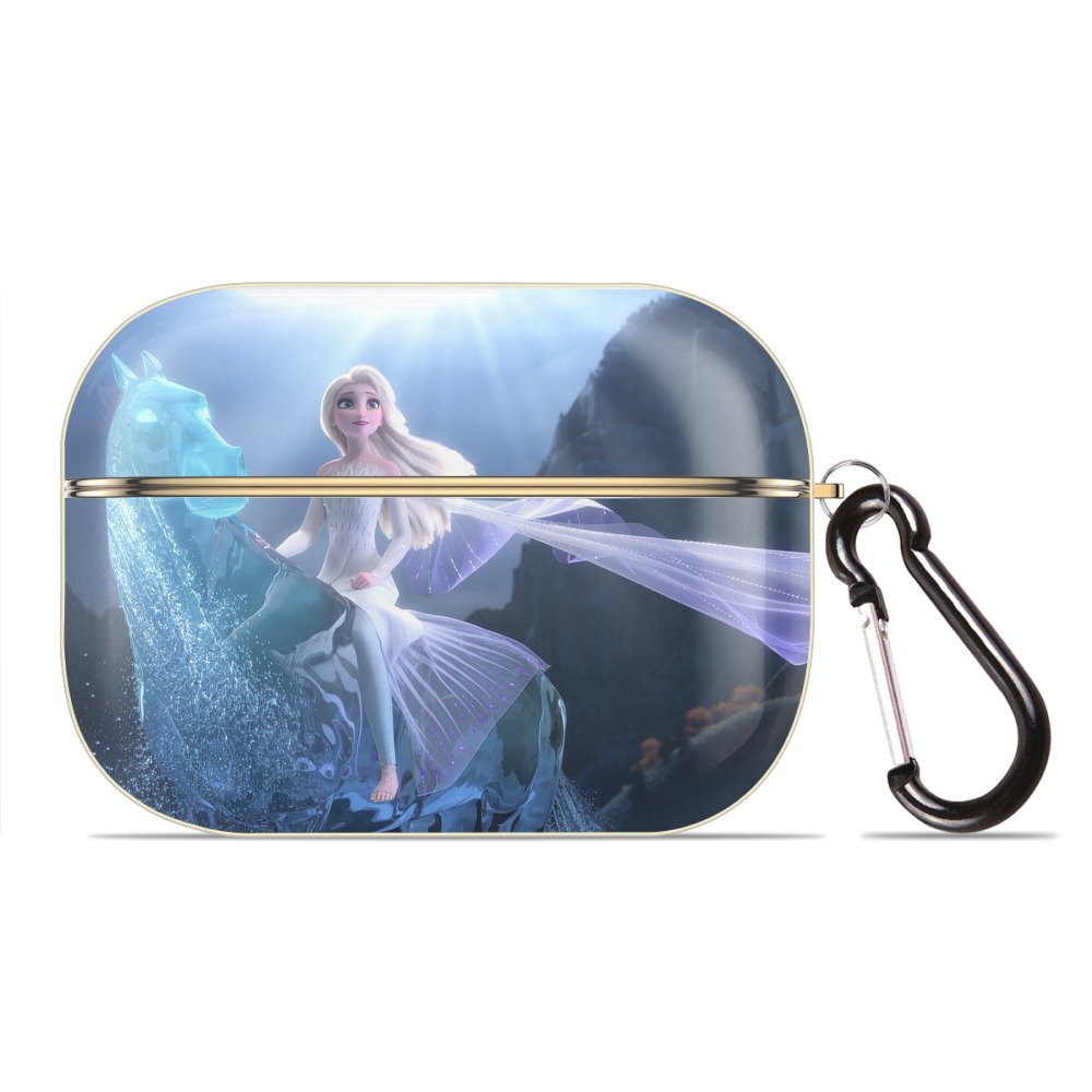 （画像用） アナと雪の女王 アンナ エルサ Frozen Anna Elsa 【AirPods Pro用】ハードシェル保護ケース｜耐衝撃・防指紋・カラビナ付き商品仕様