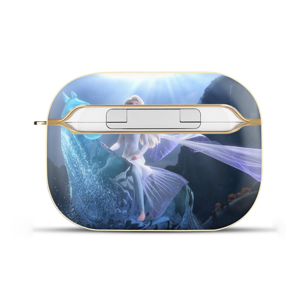 （画像用） アナと雪の女王 アンナ エルサ Frozen Anna Elsa 【AirPods Pro用】ハードシェル保護ケース｜耐衝撃・防指紋・カラビナ付き商品仕様