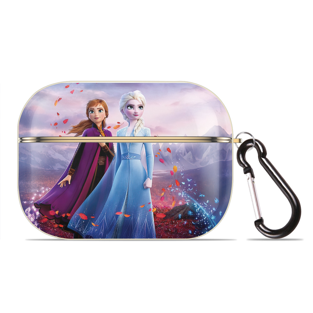 （画像用） アナと雪の女王 アンナ エルサ Frozen Anna Elsa 【AirPods Pro用】ハードシェル保護ケース｜耐衝撃・防指紋・カラビナ付き商品仕様