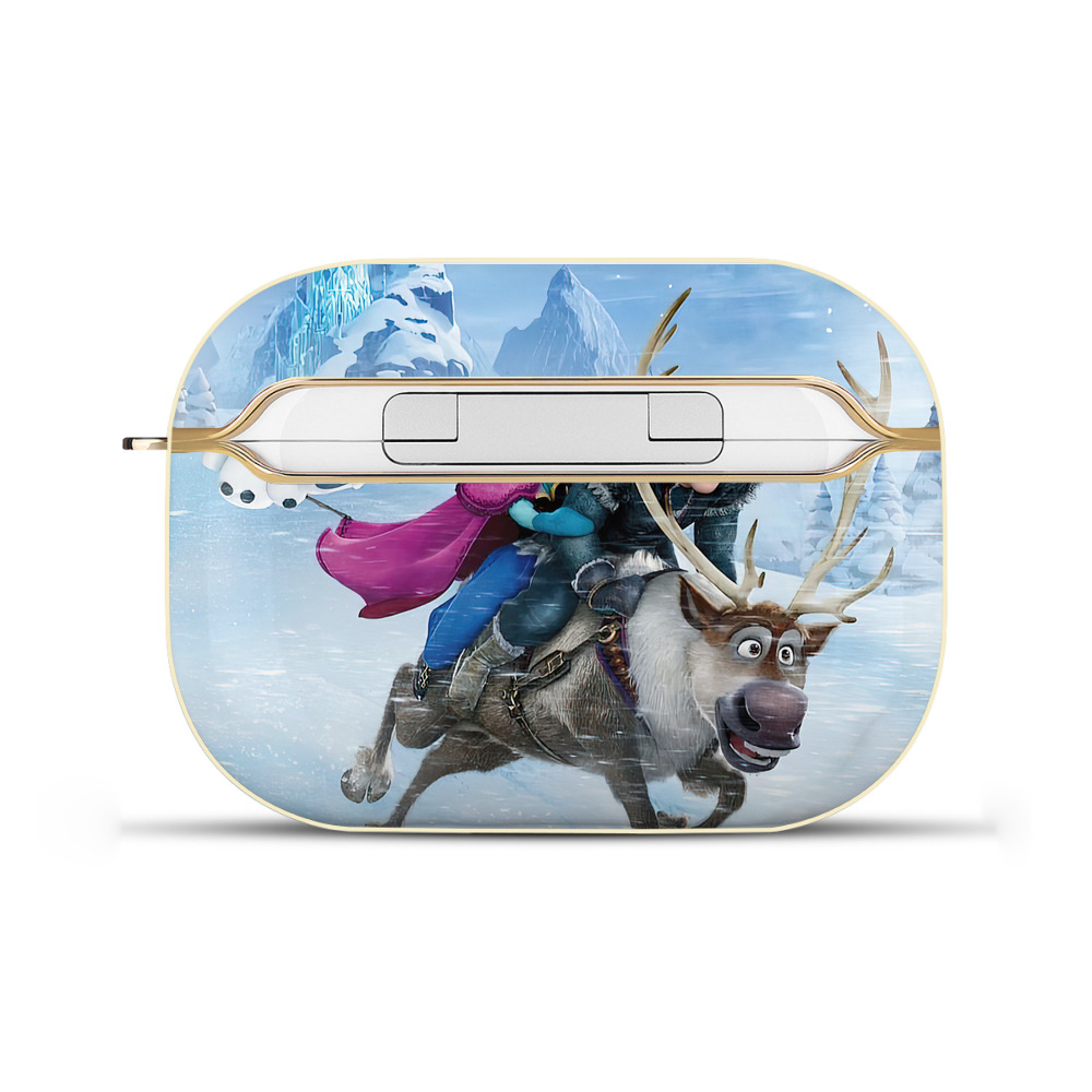（画像用） アナと雪の女王 アンナ エルサ Frozen Anna Elsa 【AirPods Pro用】ハードシェル保護ケース｜耐衝撃・防指紋・カラビナ付き商品仕様