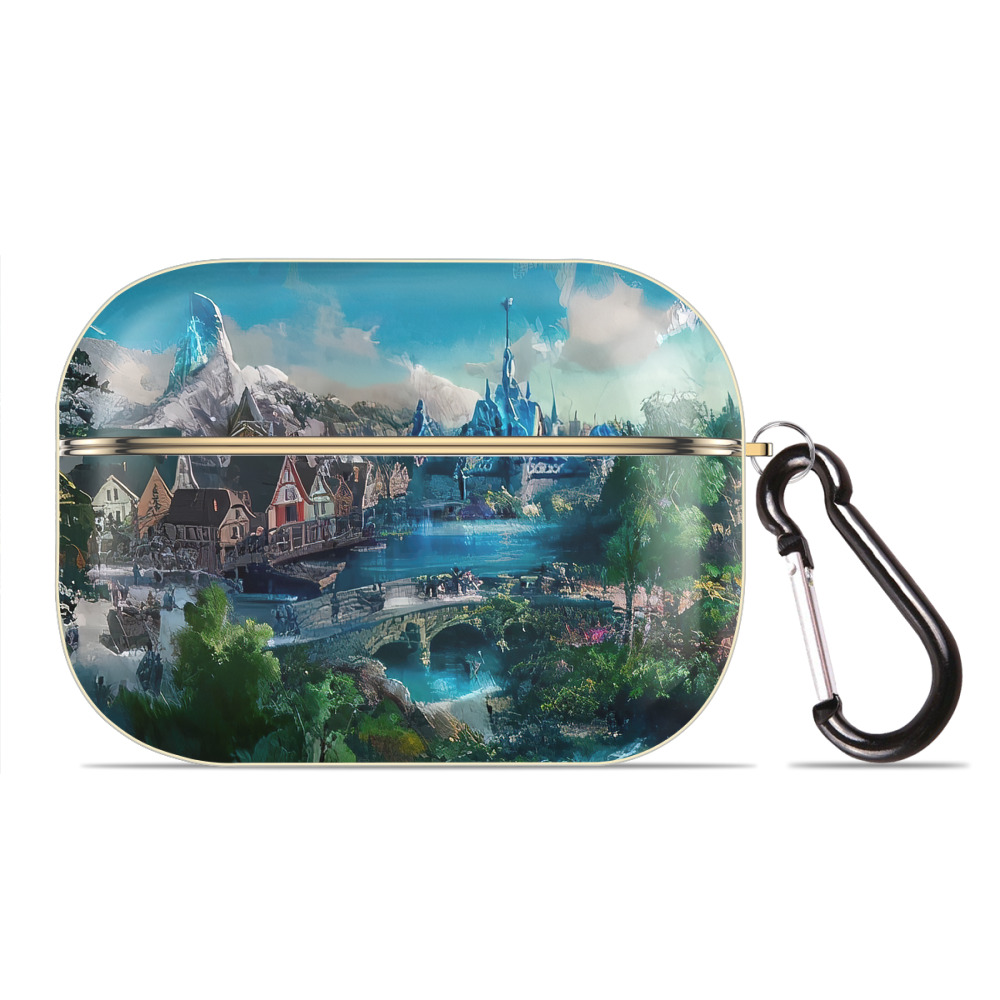 （画像用） アナと雪の女王 アンナ エルサ Frozen Anna Elsa 【AirPods Pro用】ハードシェル保護ケース｜耐衝撃・防指紋・カラビナ付き商品仕様